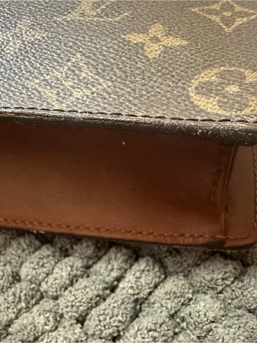 Louis Vuitton Brown Monogram Briefcase Porte Documents Bandouliere